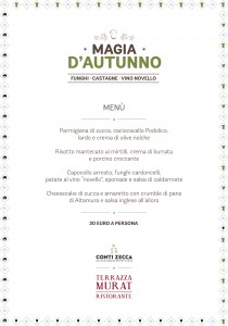 Magia d'Autunno - Menu